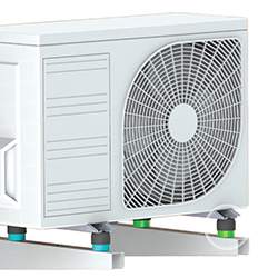 Fjærdemper-sett til varmepumper fra IAC Acoustics