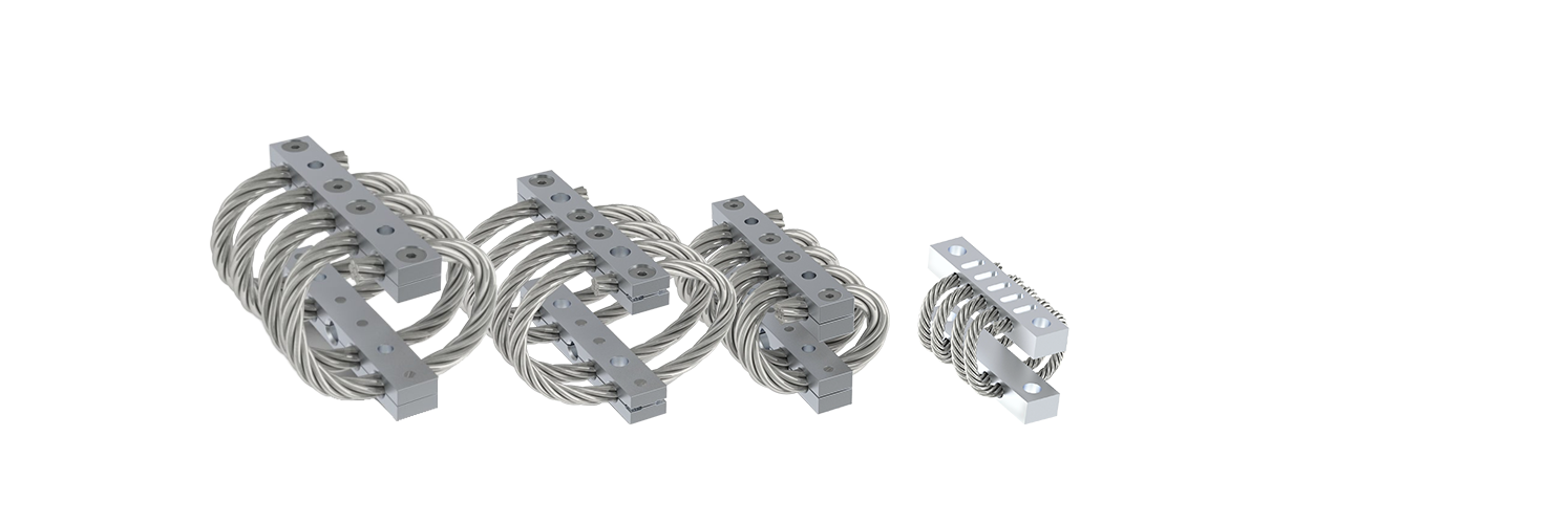Sjokk- og vibrasjonsdemper type Half Helical